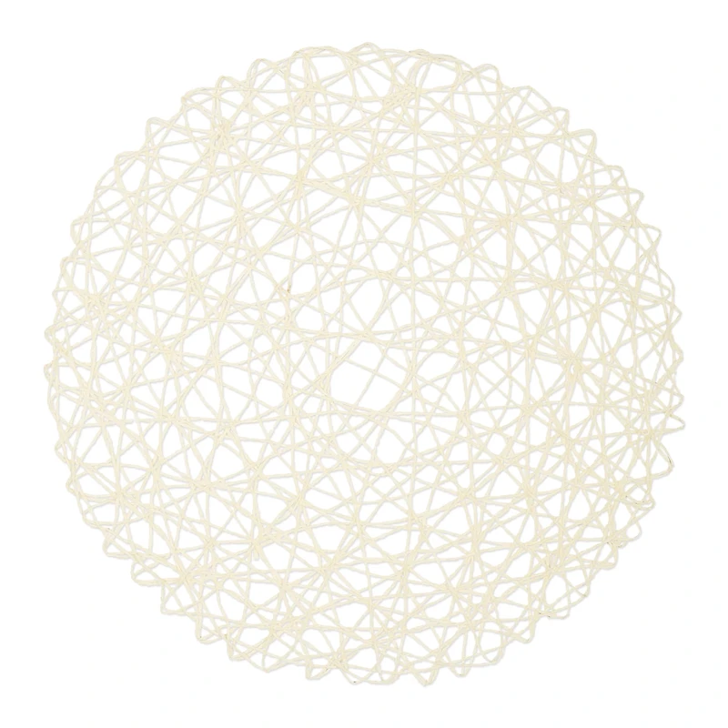 DII® Off White Woven Paper Round Placemat (Set of 6)