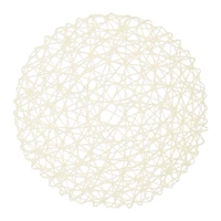 DII® Off White Woven Paper Round Placemat (Set of 6)