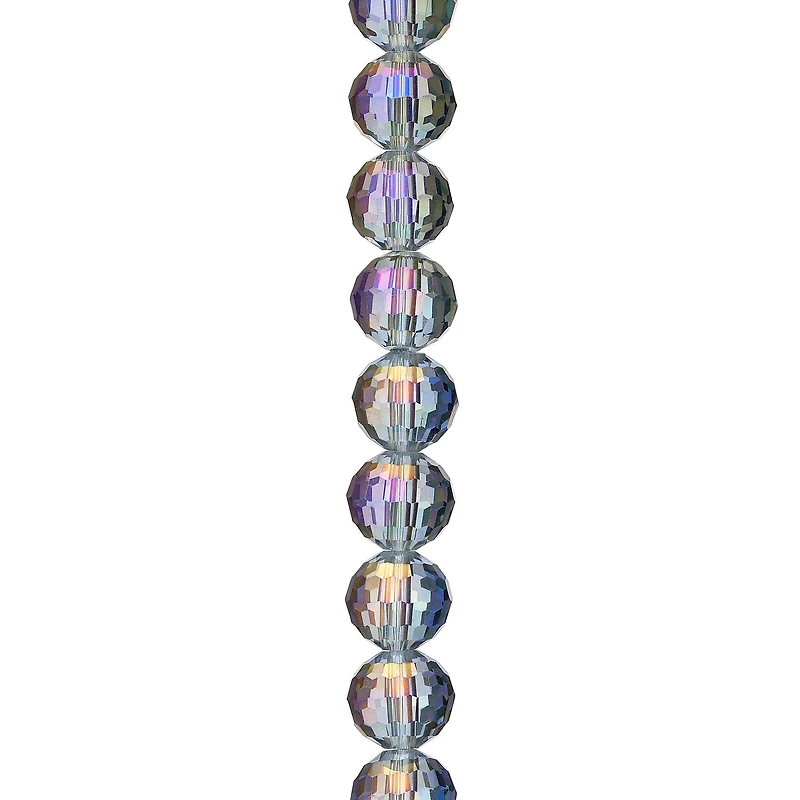 Purple Faceted Glass Round Beads, 10mm by Bead Landing™