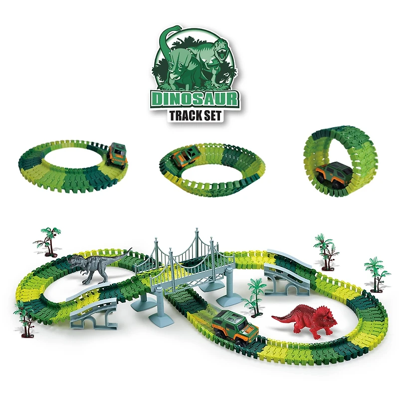 The Bubble Factory Dinosaur Flexible Track Set