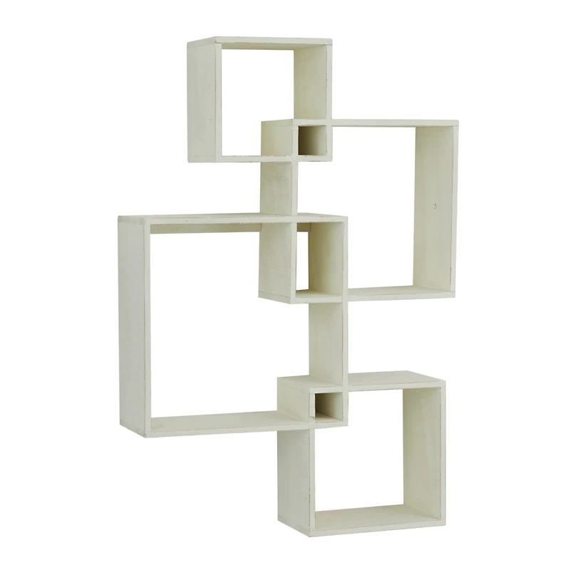 White Fir Contemporary Wall Shelf, 34" x 12" x 22"
