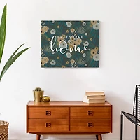 Feels Like Home Tropical Floral Canvas Wall Art
