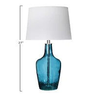 Hello Honey® 27" Deep Blue Glass Table Lamp