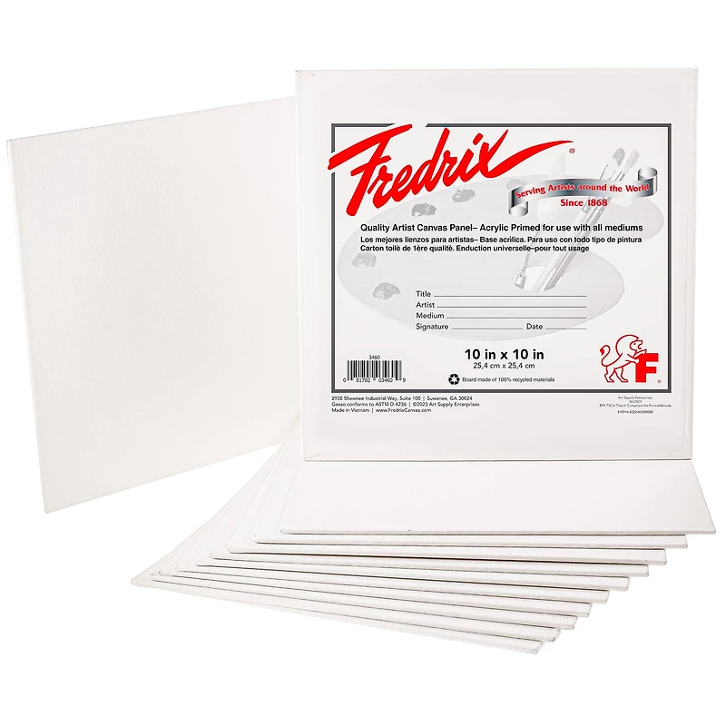 FREDRIX 12 Pack Artist Series Primed Canvas Panel