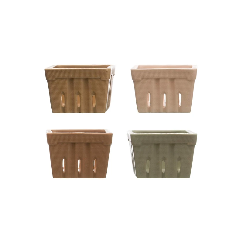 Hello Honey® Stoneware Berry Baskets Set, 4ct.