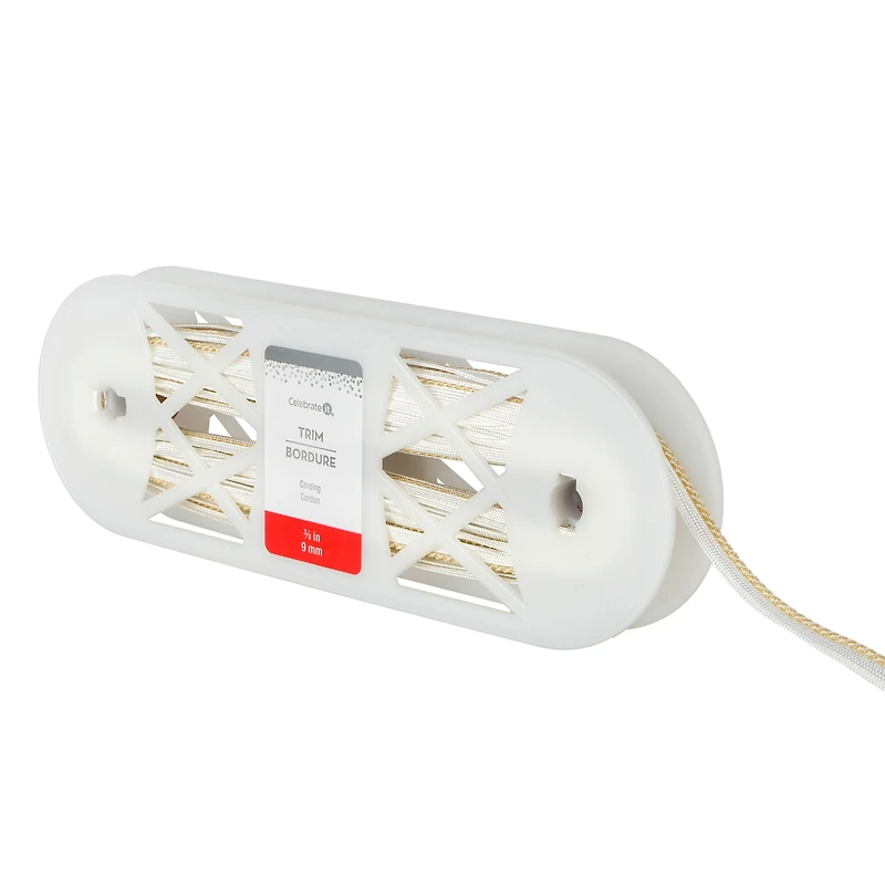 3/8" White & Gold Trim Cording by Celebrate It®