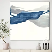 Designart - Gouache Sapphire on Gray II