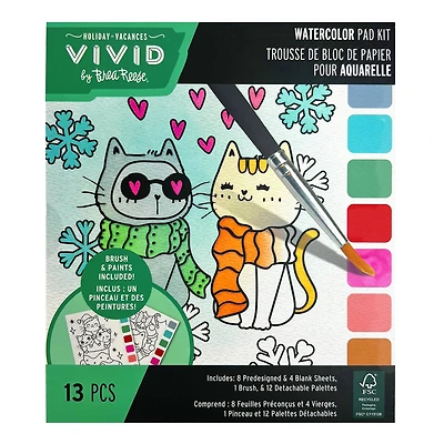 VIVID by Brea Reese® Winter Wishes Holiday Watercolor Pad Kit