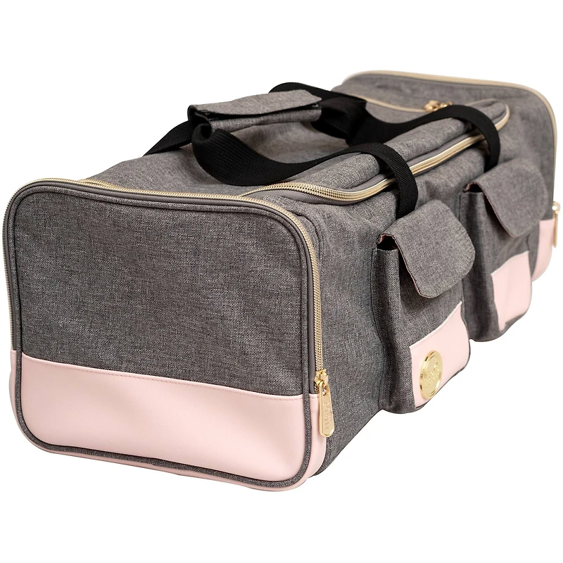 We R Memory Keepers® Pink & Gray Crafter's Machine Tote