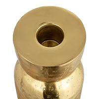 Hello Honey® Antique Gold Hammered Metal Taper Candle Holder Set