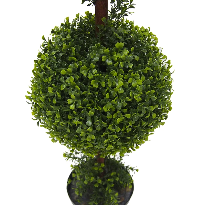 3ft. Artificial Double Ball Green Boxwood Topiary