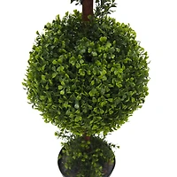 3ft. Artificial Double Ball Green Boxwood Topiary