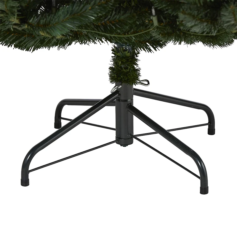 8ft. Pre-Lit Northern Rocky Spruce Artificial Christmas Tree, Clear LED Lights