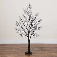 4ft. Pre-Lit Halloween Minimalist Twig Artificial Fall Tree with 160 Orange & Purple LED Lights
