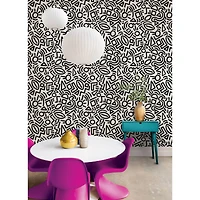 NuWallpaper Aelfie Doodle Abstract Peel & Stick Wallpaper