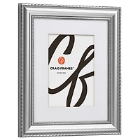 4 Pack Craig Frames Victoria Ornate Silver Picture Frame with Mat