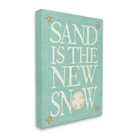 Stupell Industries Sand is the New Snow Nautical Winter Starfish Canvas Wall Art