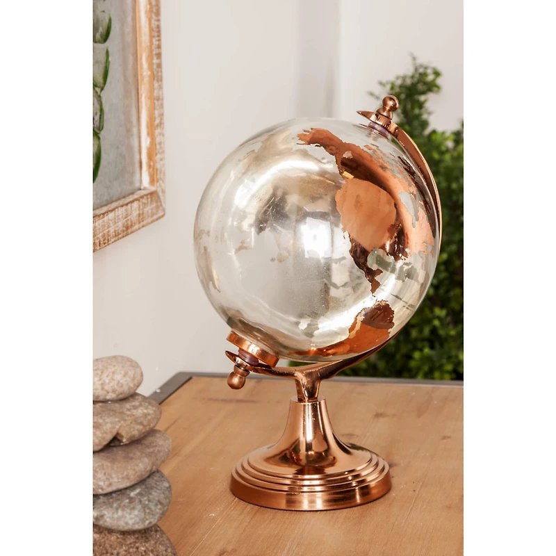 13" Copper Glass Traditional Globe