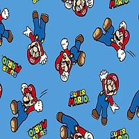Nintendo® Super Mario™ on Blue Cotton Fabric 