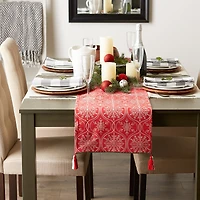 DII® 72'' Joyful Snowflakes Jacquard Reversible Table Runner