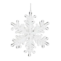 5.5" Clear Acrylic Snowflake Ornaments, 12ct.