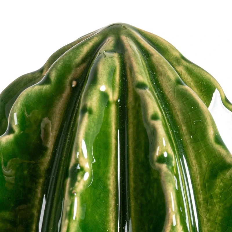 Hello Honey® 4" Green Cactus-Shaped Stoneware Juicer