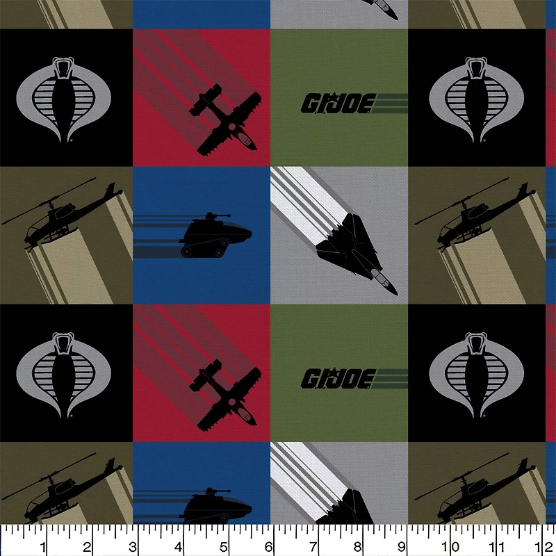 Camelot Fabrics G.I. Joe Block Cotton Precut Fabric Bundle