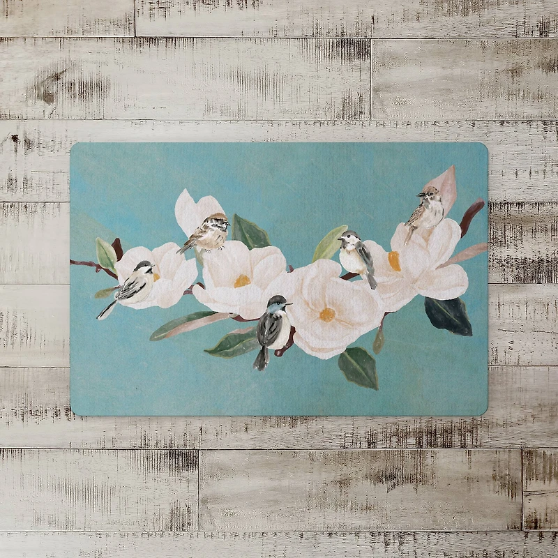 18" x 27" Birds & Magnolias Floor Mat