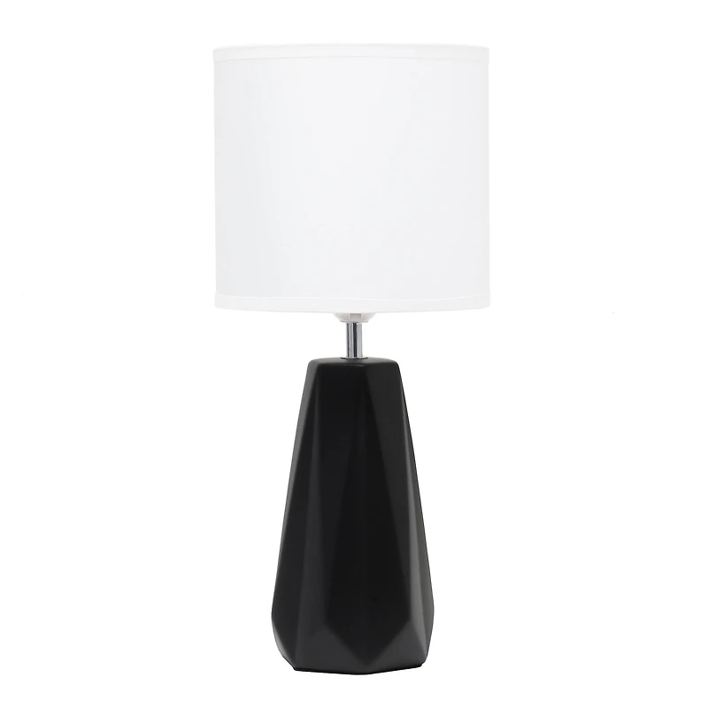 Simple Designs Ceramic Prism Table Lamp