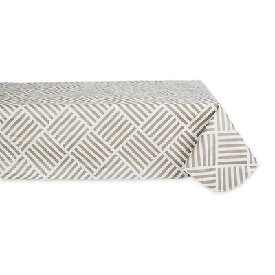 Stone Grid Vinyl Tablecloth 60" x 84"
