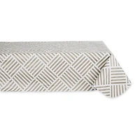 Stone Grid Vinyl Tablecloth 60" x 84"