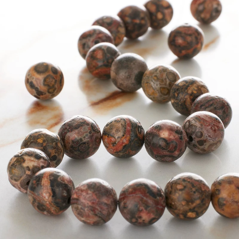 Leopard Jasper Round Beads, 10mm by Bead Landing™