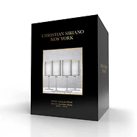JoyJolt® Christian Siriano 17.5oz. Optic Gold Rim Red Wine Glasses, 4ct.