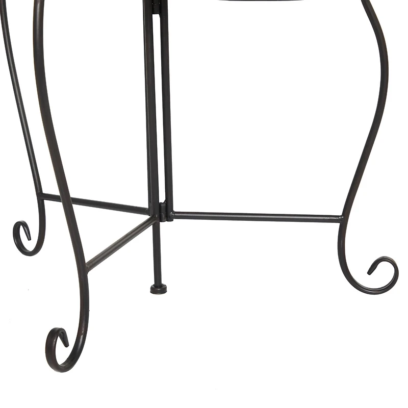 Black Iron Industrial Plantstand, 23" x 22" x 17"