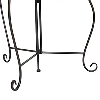 Black Iron Industrial Plantstand, 23" x 22" x 17"