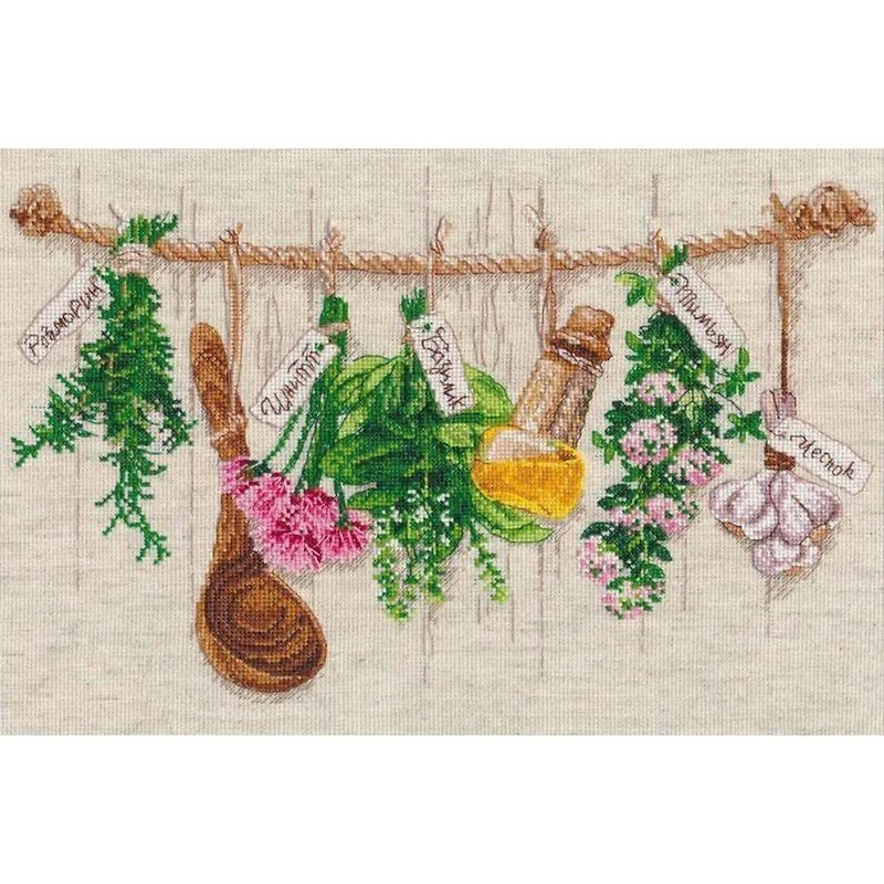 Oven Fragrant Herbs Cross Stitch Kit