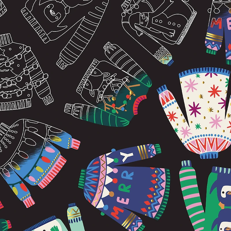 Brea Reese™ 9" x 12" Bright Christmas Scratch Art Paper Pad