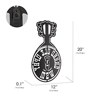 American Art Decor Grand Ole Opry Laser Cut Guitar Plaque - 12" x 20"