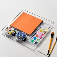 8 Pack: 12" x 12" Clear Stackable Storage Tray by Simply Tidy™