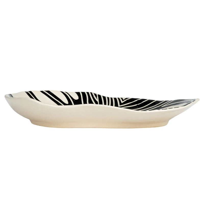 Hello Honey® 12.25" Abstract Azure Stoneware Plate