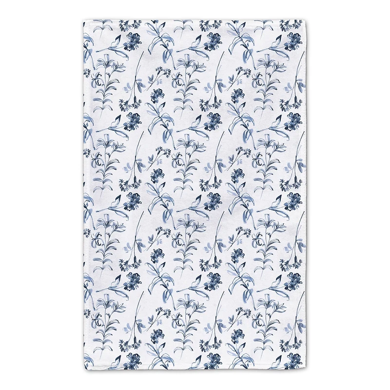 Hello Spring Blue Floral Tea Towel Set