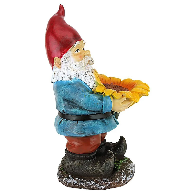 Design Toscano 11.5" Sunflower Sammy the Garden Gnome Statue