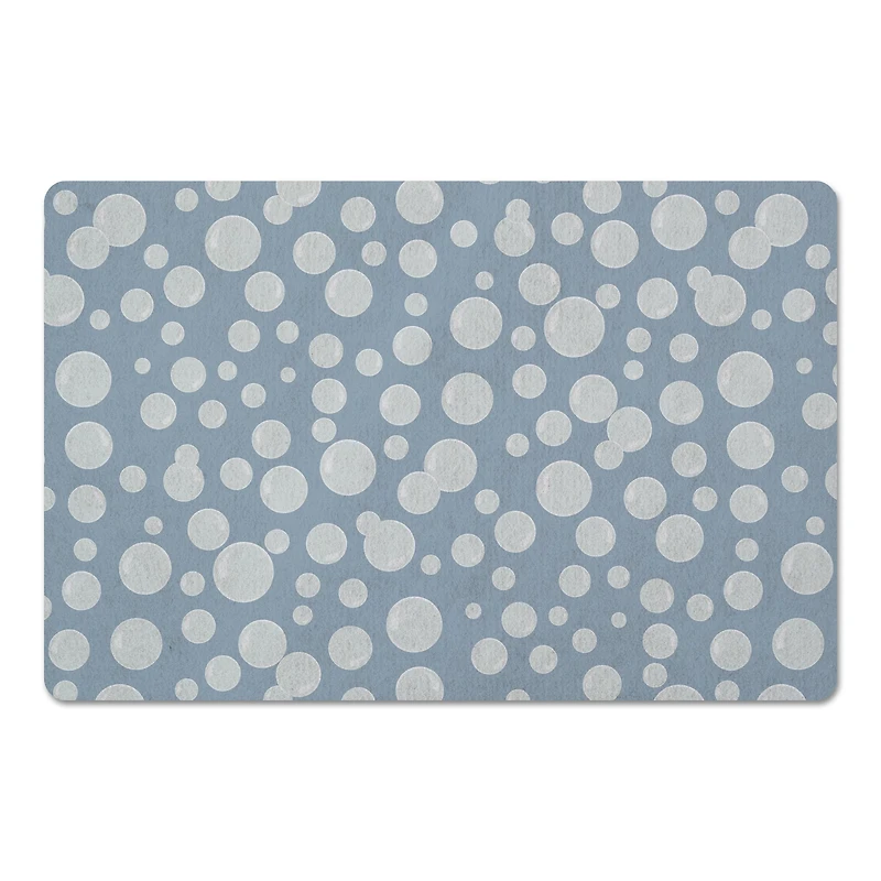 Bubbles All Over Navy Floor Mat