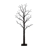 5ft. Pre-Lit Artificial Halloween Twig Tree with 360 Orange & Purple LED Lights