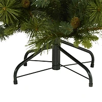 4ft. Pre-Lit North Carolina Mixed Pine Artificial Christmas Tree, Warm White LED Lights