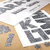 Silver Chunky Glitter Alphabet Stickers by Recollections™