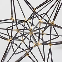 10" Gunmetal & Gold Metal Star Figurine