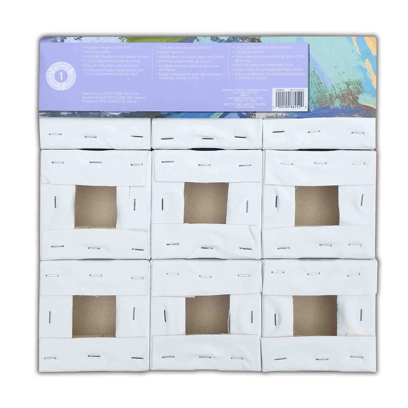 9 Pack Level 1 4" x 4" Deco Canvas by Artist's Loft®