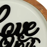 White Metal Farmhouse Wall Decor 17" x 17" x 2"