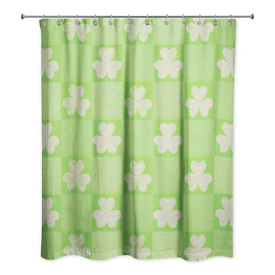 Shamrock Checkered Board 71" x 74" Shower Curtain